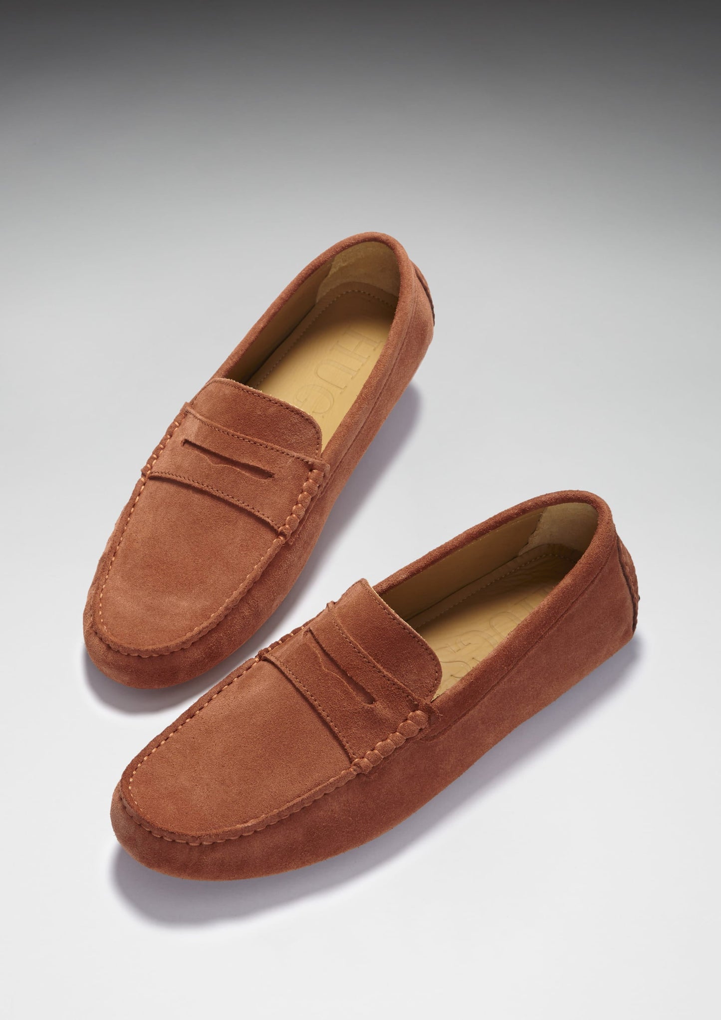 Penny Driving Loafers, rust suede