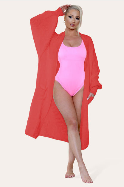 Ladies Balloon Sleeve Cardigan