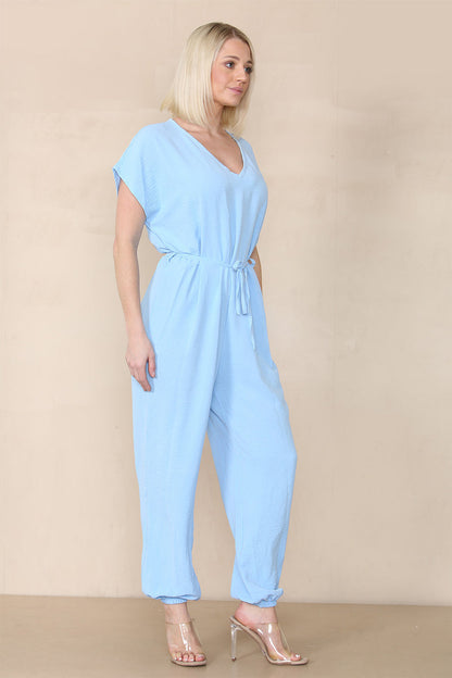 Tie Waist Stylish Harem Jumpsuit