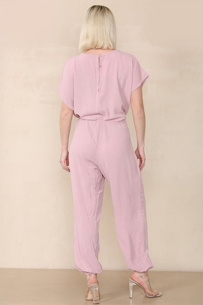 Tie Waist Stylish Harem Jumpsuit