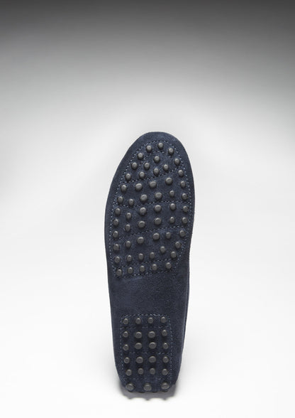Women's Tasselled Driving Loafers, navy blue suede