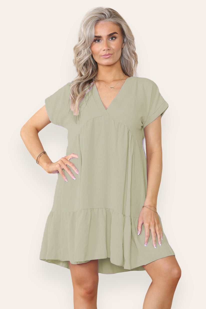 Fancy Style Tiered Smock Dress