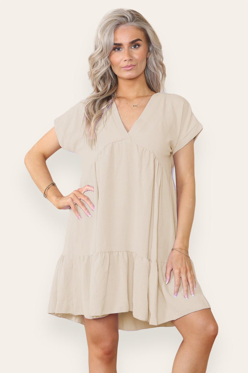 Fancy Style Tiered Smock Dress