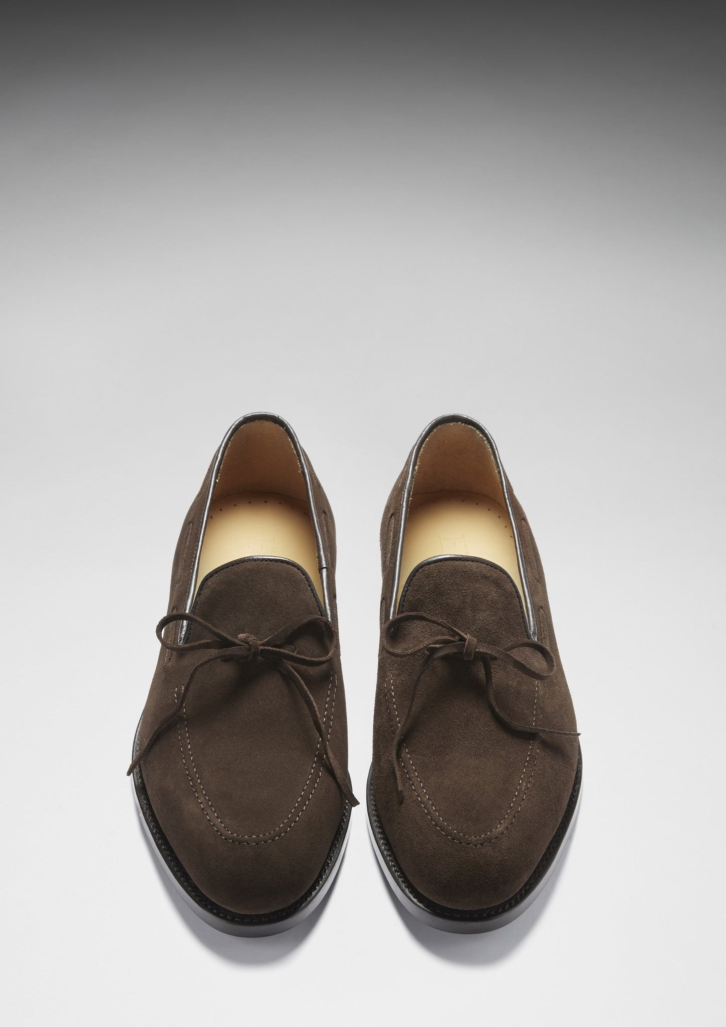 Brown Suede Goodyear Welted Laced Loafers