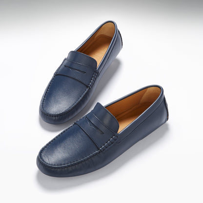 Penny Driving Loafers, french navy leather