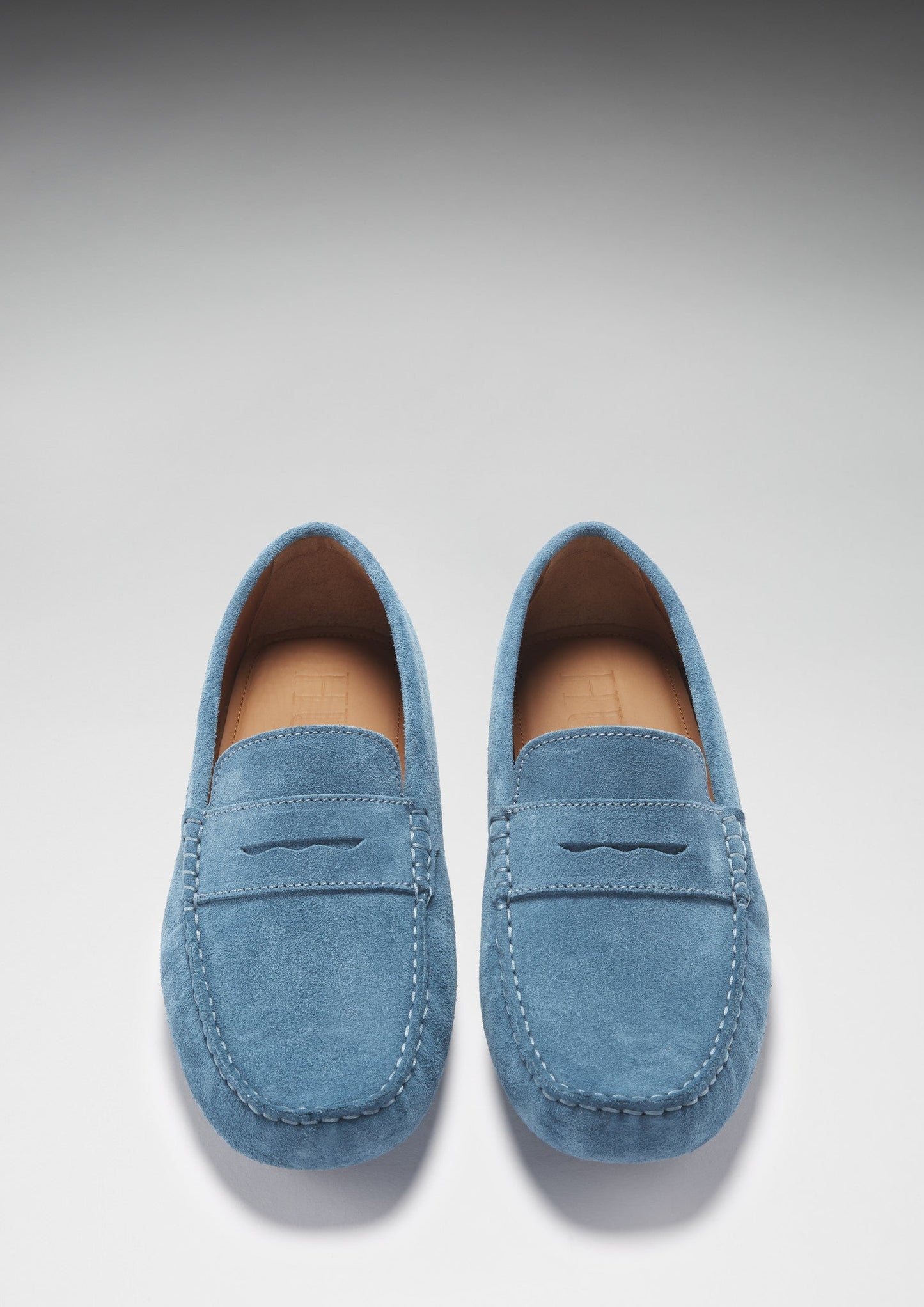 Penny Driving Loafers, petrol blue suede