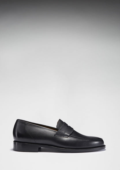 Black Leather Loafers, Welted Leather Sole