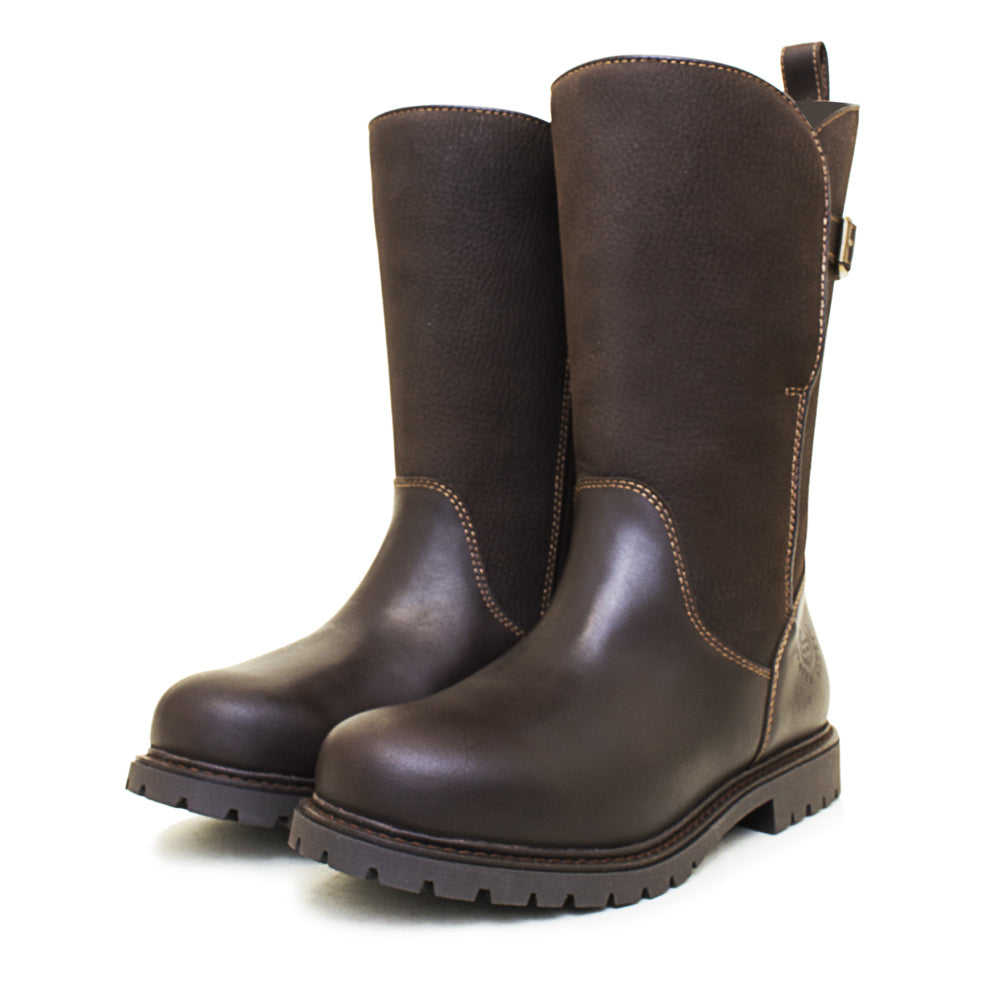 Quebec Waterproof Zip Up Mid Calf Boots - Brown